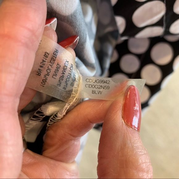 Calvin Klein Black & White Polka Dotted Sundress 8 - Picture 7 of 16